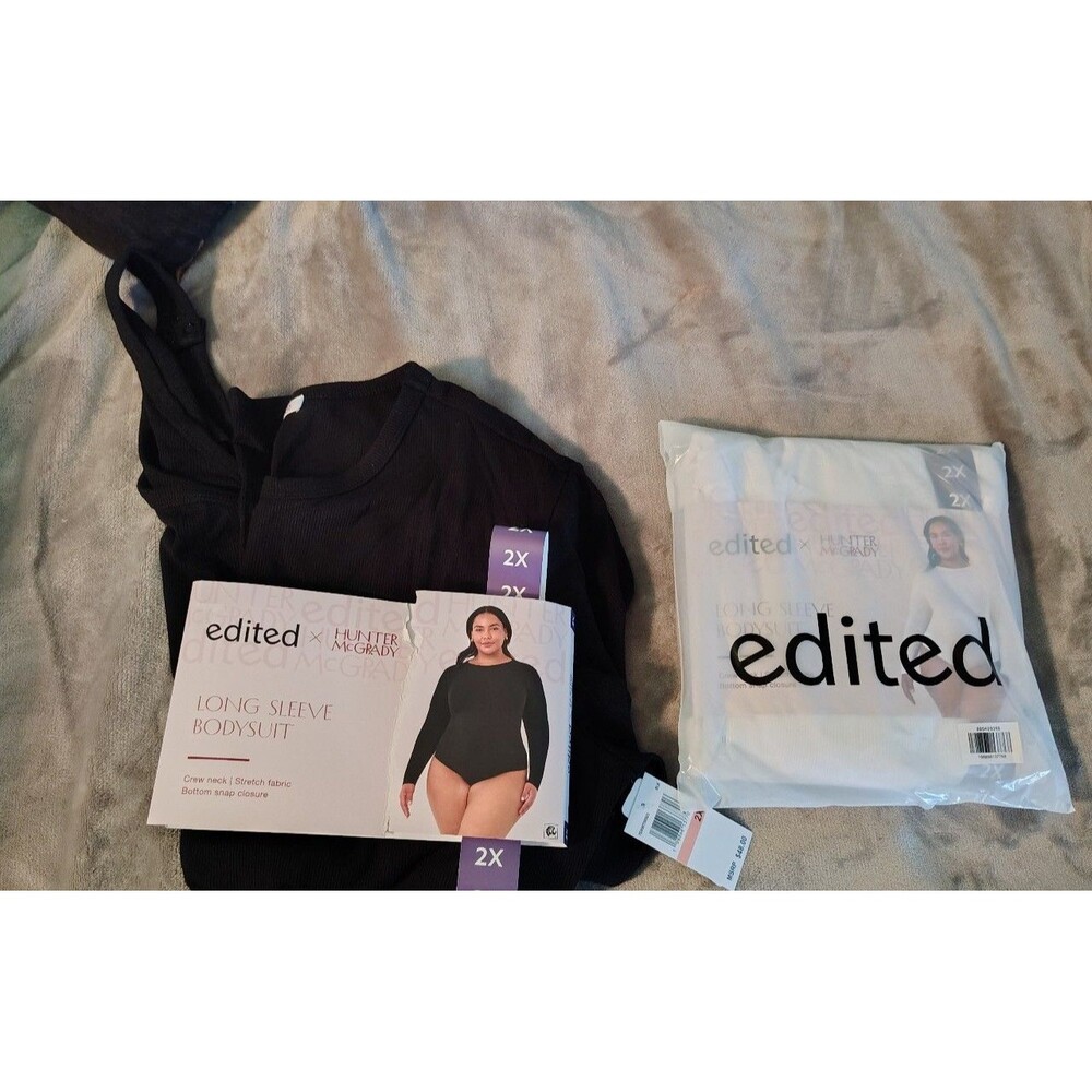 Edited by Hunter McGrady Long Sleeve Bodysuit 2X